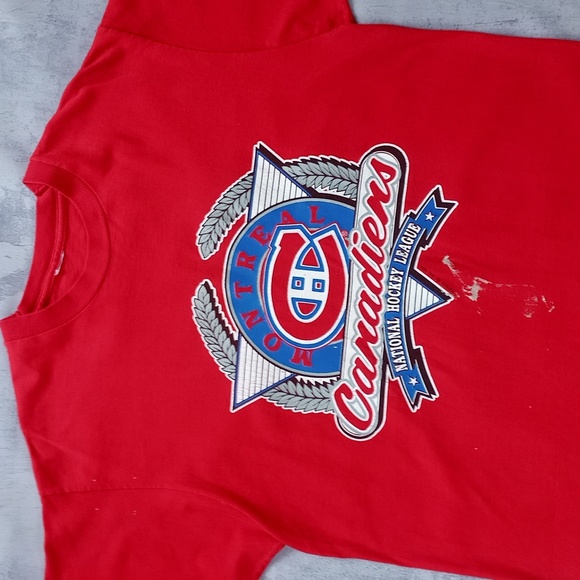 Vintage Other - VINTAGE 1991 Montreal Canadiens NHL T-Shirt Single Stitch
